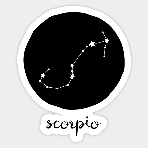 Scorpio Zodiac Constellation Astrological Sign Celestial Art Design Sticker by tortagialla